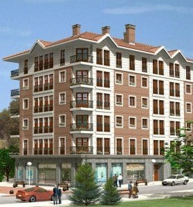 15 viviendas en Amurrio - Render delantero
