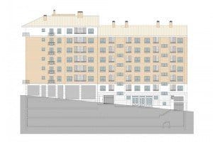 66 viviendas en Bilbao - Fachada este