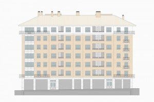 66 viviendas en Bilbao - Fachada sur