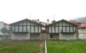 Adosados en Luyando - Fachada hacia los jardines